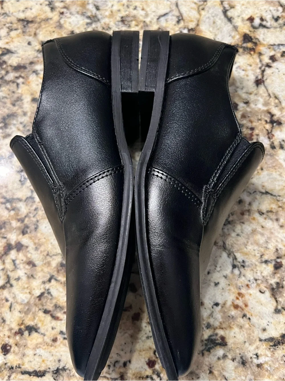 Sonoma Black Leather Slip-On Loafers for Men